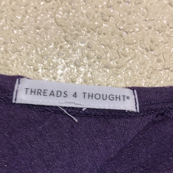 Threads 4 Thought Top Sweatshirt Sweater M Purple SOFT Stretch Modal Spandex - Picture 7 of 14
